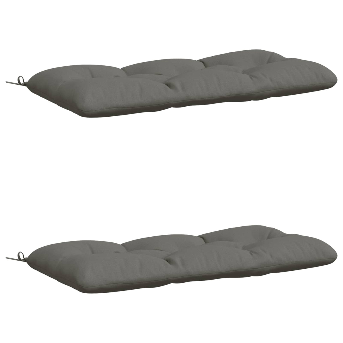 Bank Kussens VIANEN 2 st 100% Polyester Grijs 120 x 60 x 12 cm