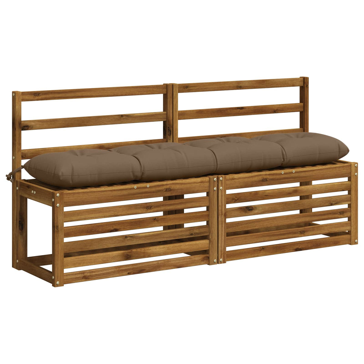 Bankkussen VIANEN 100% Polyester Taupe 140 x 30 x 12 cm