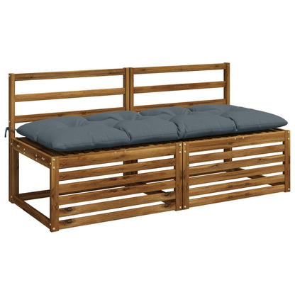 Bank Kussens VIANEN 2 st 100% Polyester Blauw 140 x 60 x 12 cm