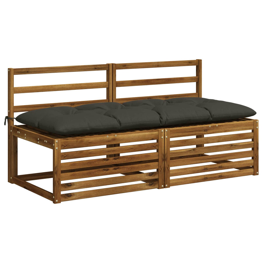 Bankkussen VIANEN 100% Polyester Antraciet 140 x 60 x 12 cm