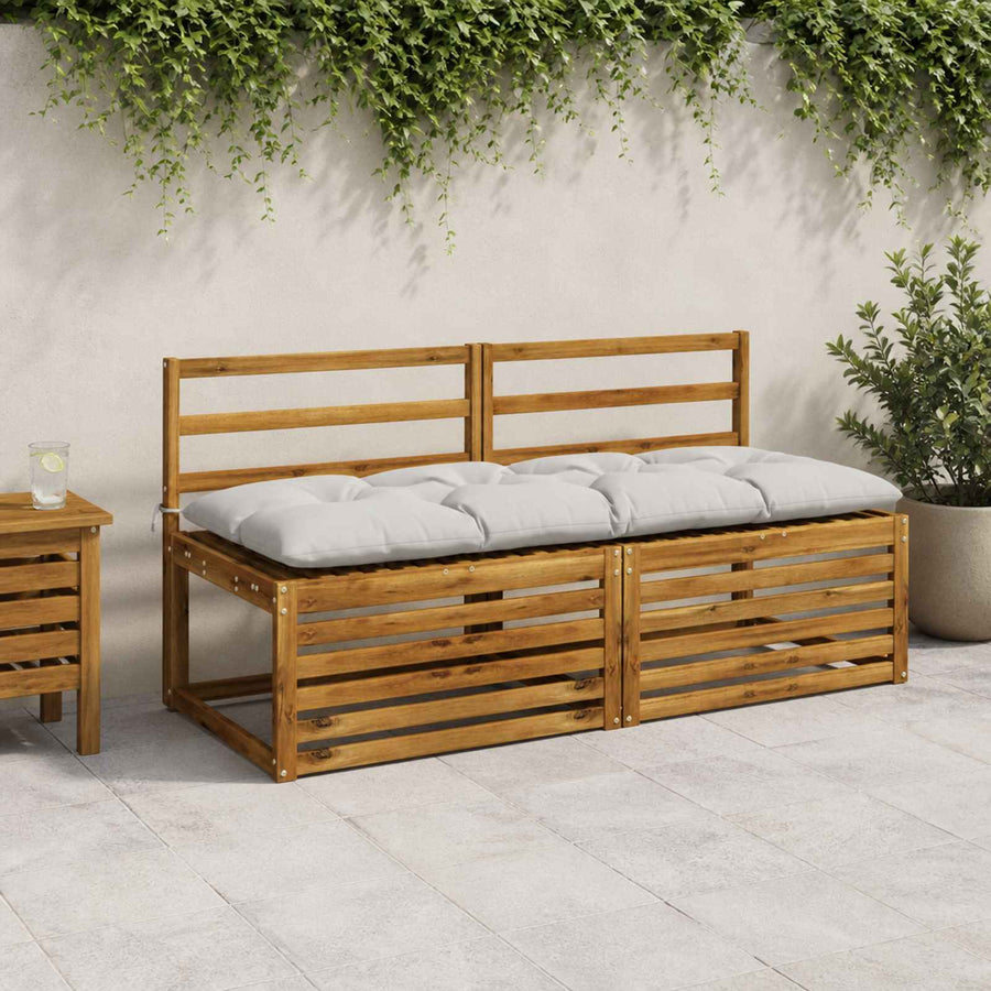 Bank Kussens VIANEN 2 st 100% Polyester Wit 150 x 60 x 12 cm