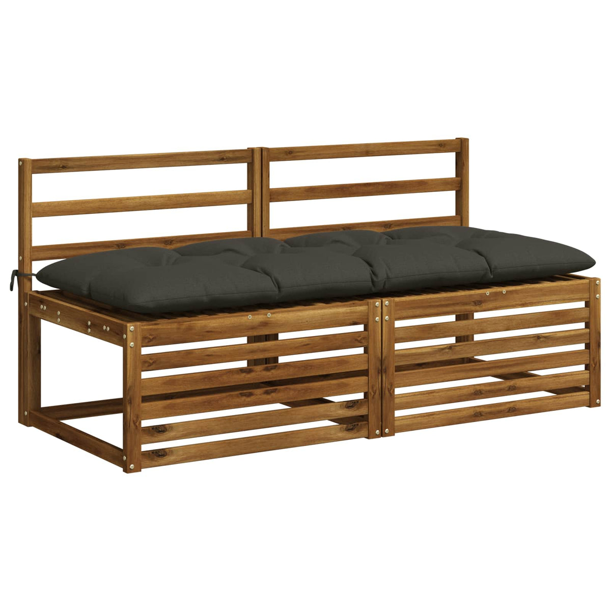 Bankkussen VIANEN 100% Polyester Antraciet 150 x 60 x 12 cm