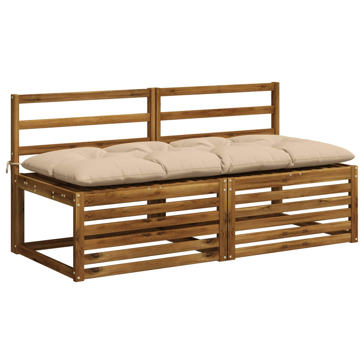 Bankkussen VIANEN 100% Polyester Crèmekleurig 150 x 60 x 12 cm