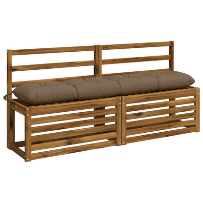 Bank Kussens VIANEN 2 st 100% Polyester Taupe 160 x 30 x 12 cm