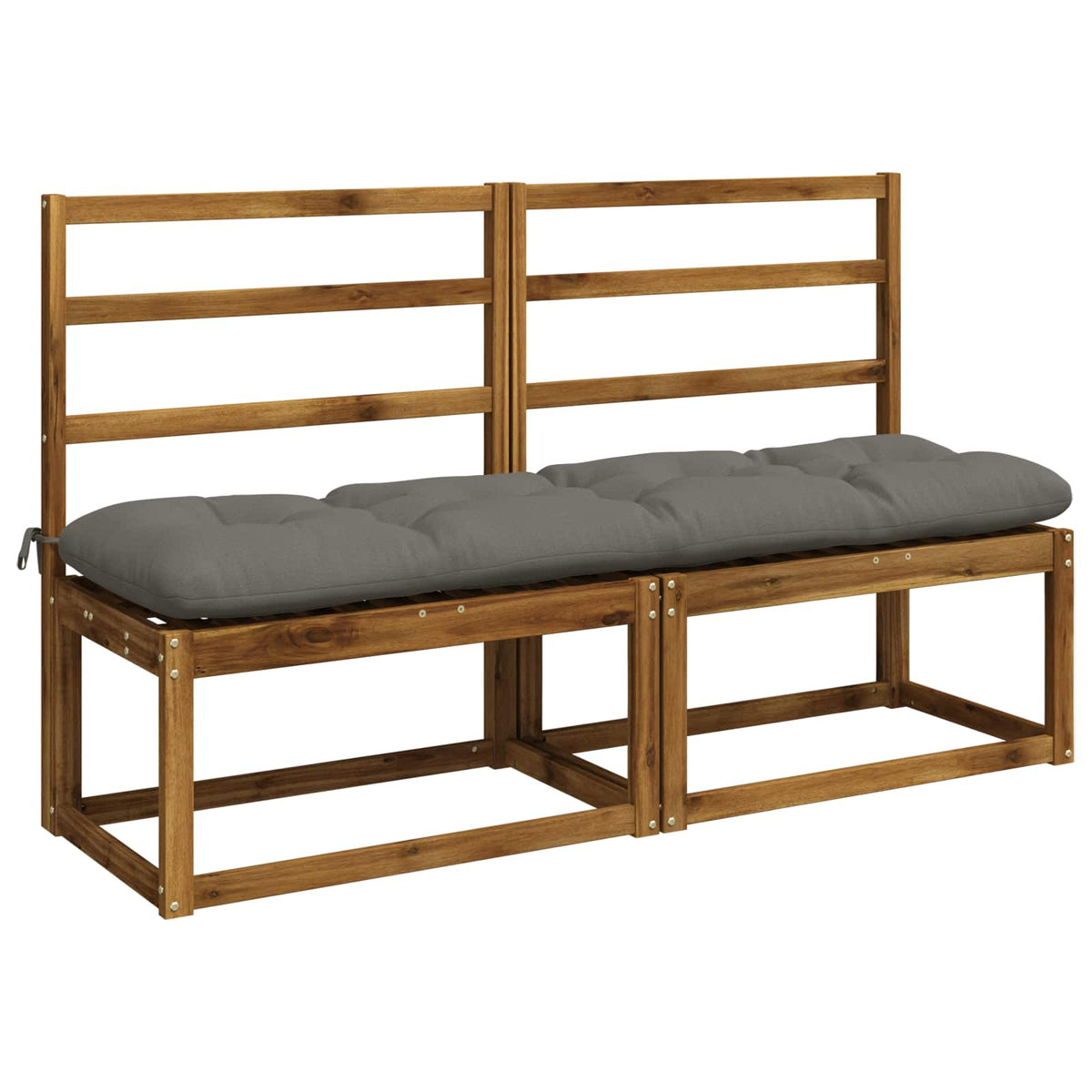 Bank Kussens VIANEN 2 st 100% Polyester Grijs 160 x 40 x 12 cm