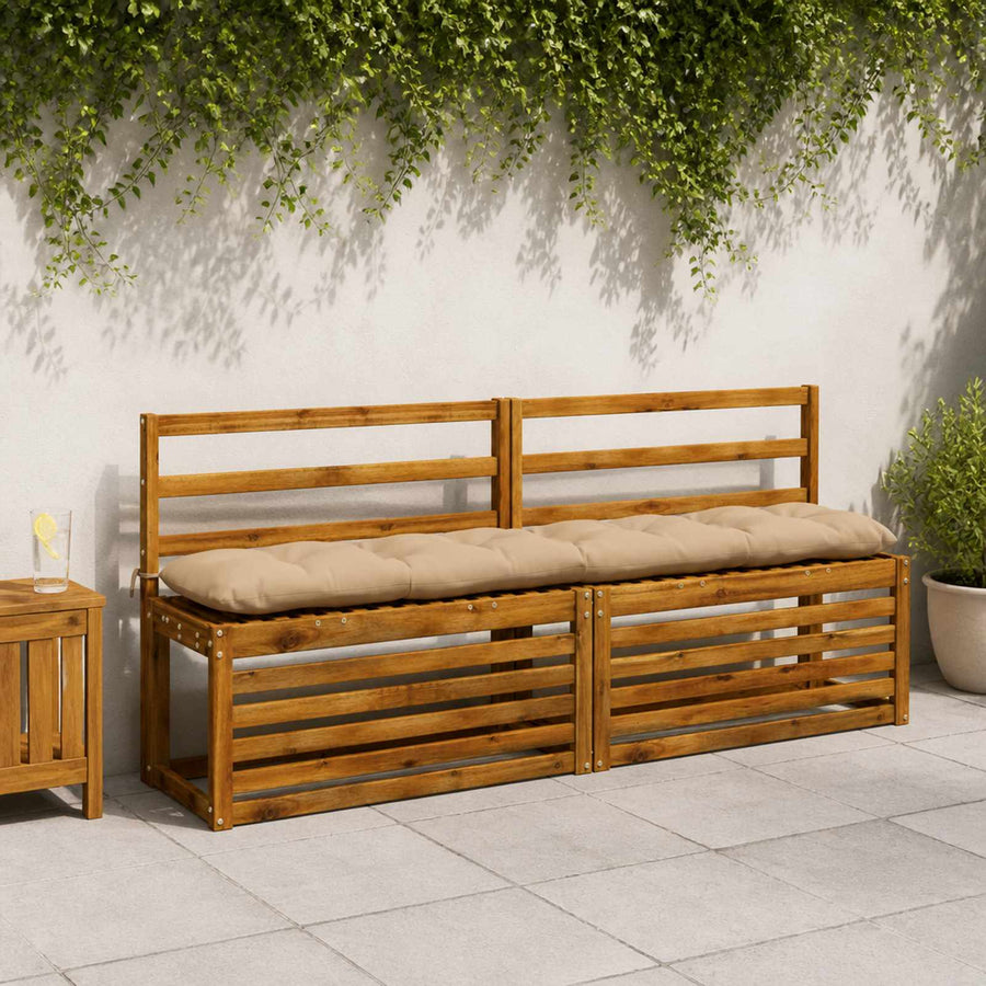 Bank Kussens VIANEN 2 st 100% Polyester Zand 170 x 30 x 12 cm