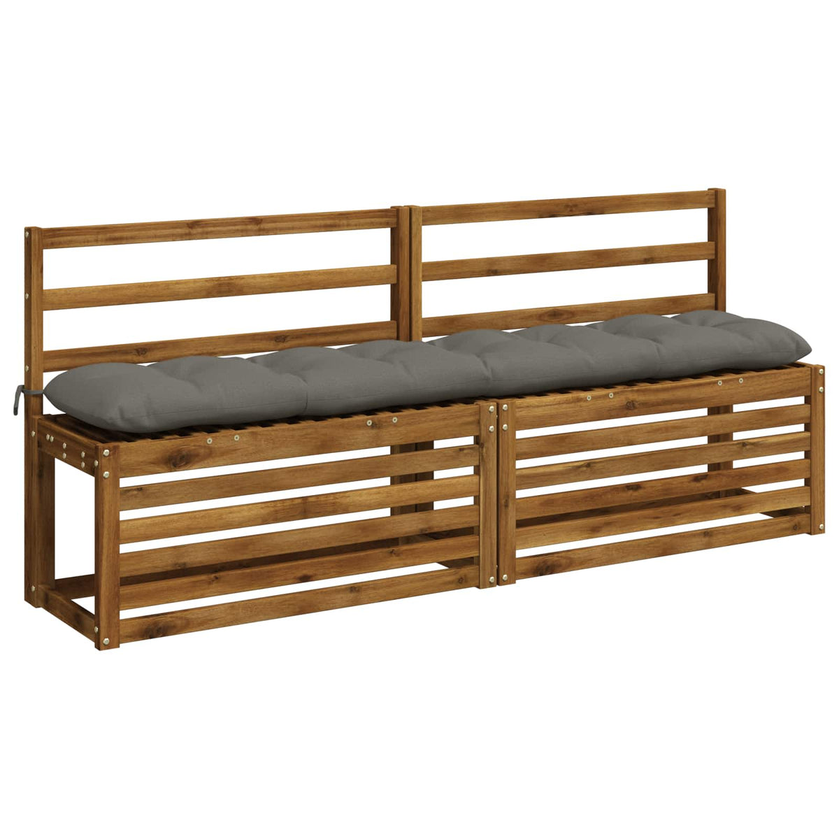 Bank Kussens VIANEN 2 st 100% Polyester Grijs 170 x 30 x 12 cm