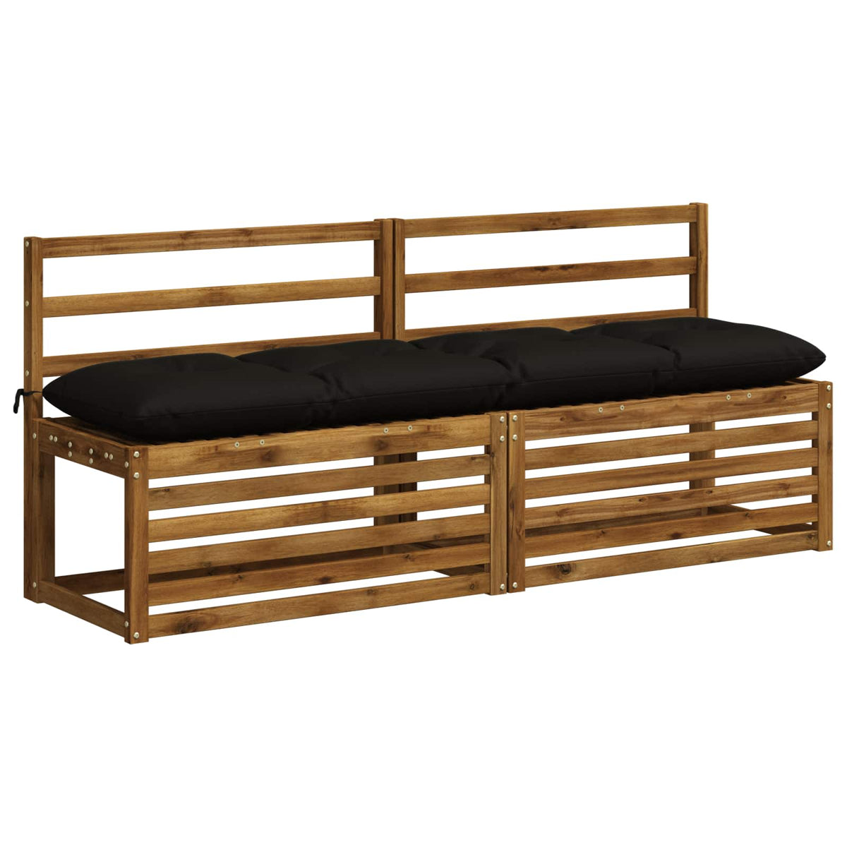 Bankkussen VIANEN 100% Polyester Zwart 170 x 40 x 12 cm