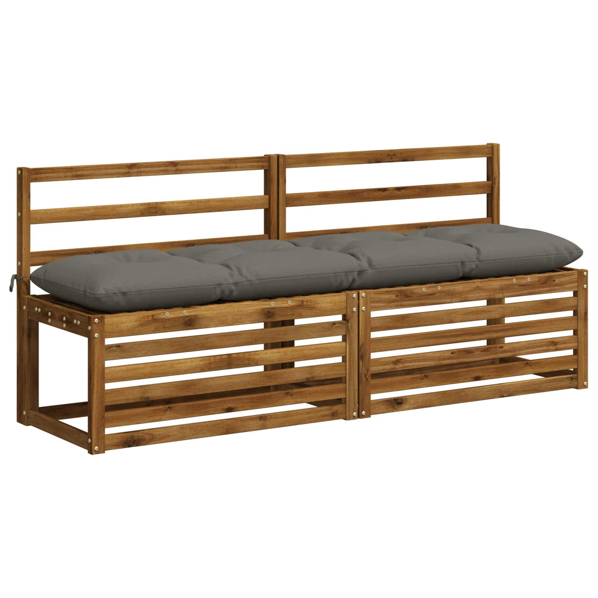 Bankkussen VIANEN 100% Polyester Grijs 170 x 40 x 12 cm