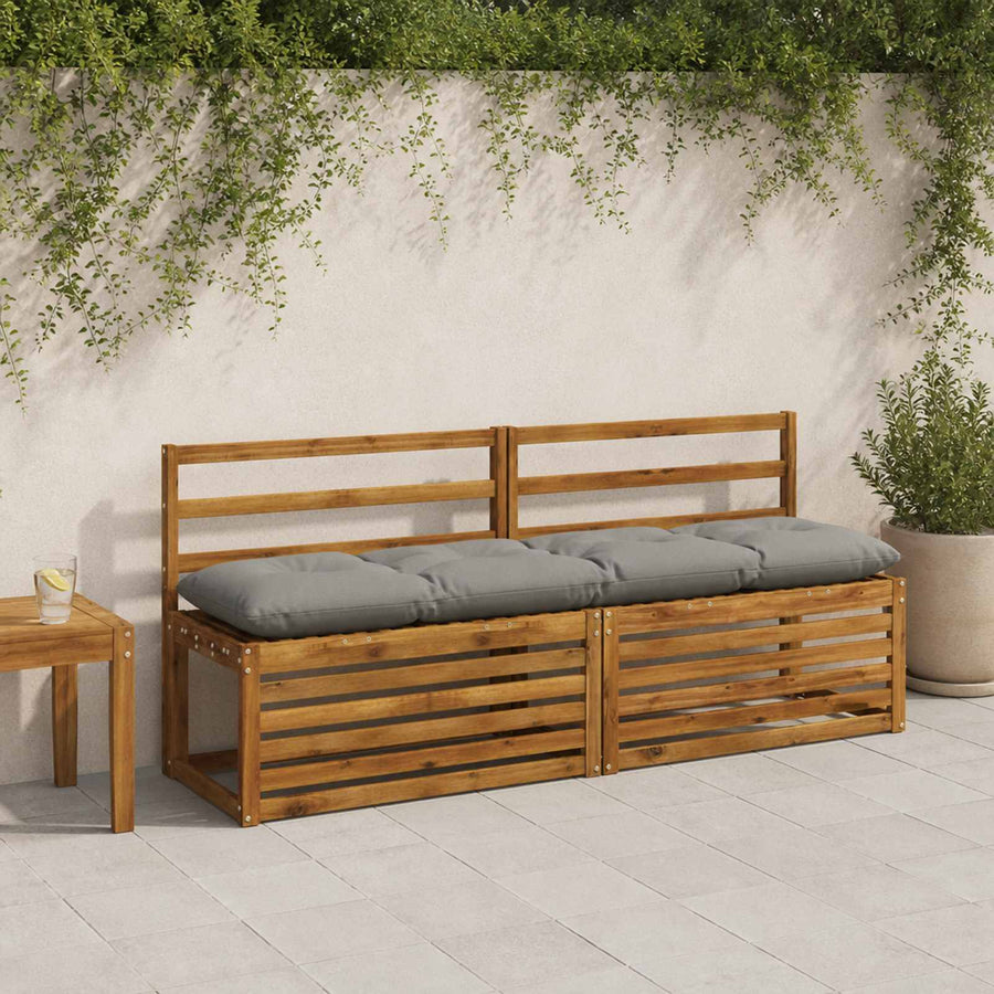 Bank Kussens VIANEN 2 st 100% Polyester Grijs 180 x 40 x 12 cm