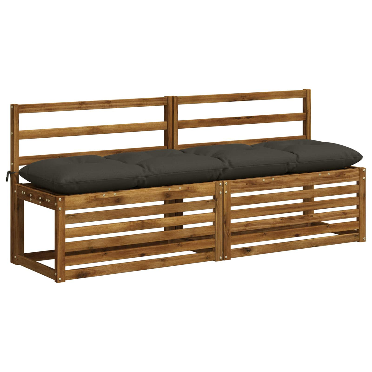 Bankkussen VIANEN 100% Polyester Antraciet 180 x 40 x 12 cm