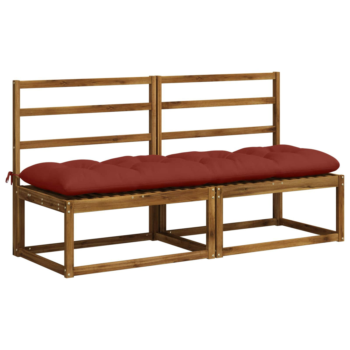 Bankkussen VIANEN 100% Polyester Rood 180 x 50 x 12 cm