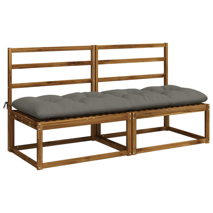 Bank Kussens VIANEN 2 st 100% Polyester Grijs 180 x 60 x 12 cm