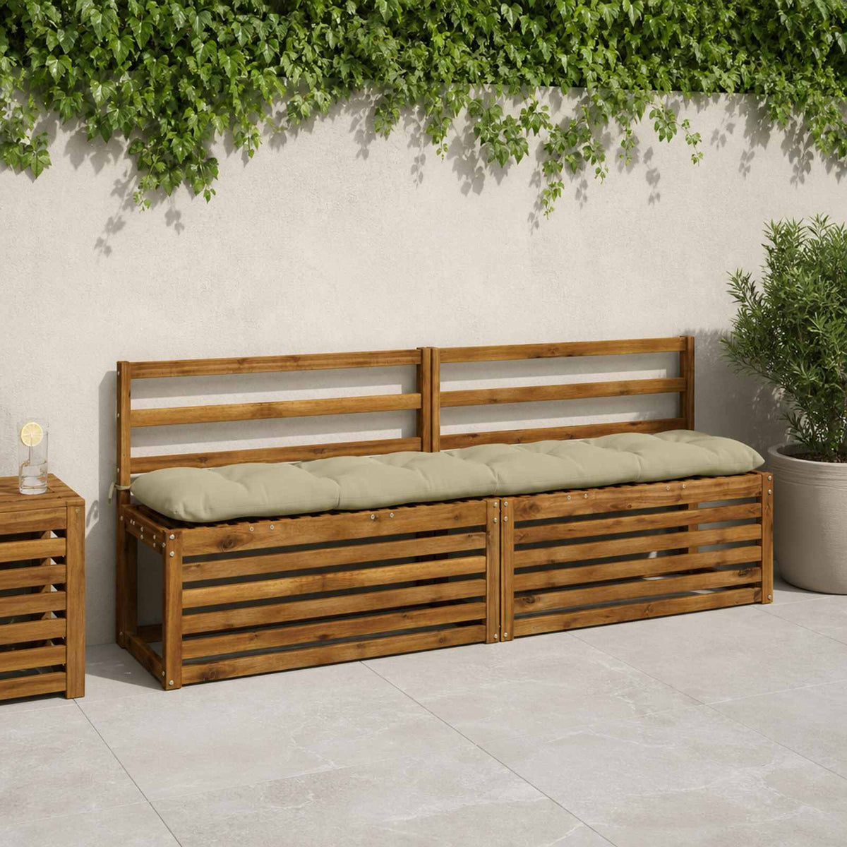 Bank Kussens VIANEN 2 st 100% Polyester Lichtgroen