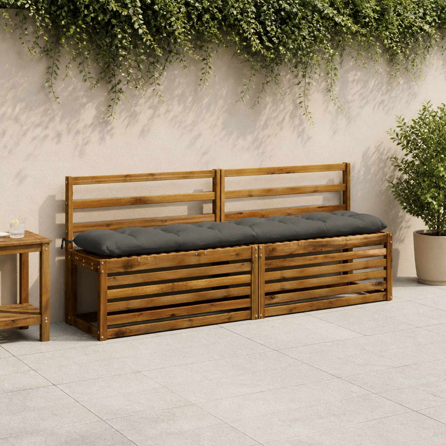 Bankkussen VIANEN 100% Polyester Antraciet 190 x 30 x 12 cm