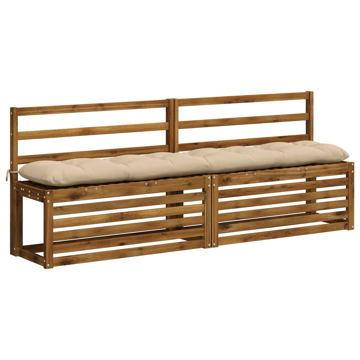 Bankkussen VIANEN 100% Polyester Crèmekleurig 190 x 30 x 12 cm