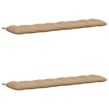 Bank Kussens VIANEN 2 st 100% Polyester Zand 190 x 40 x 12 cm
