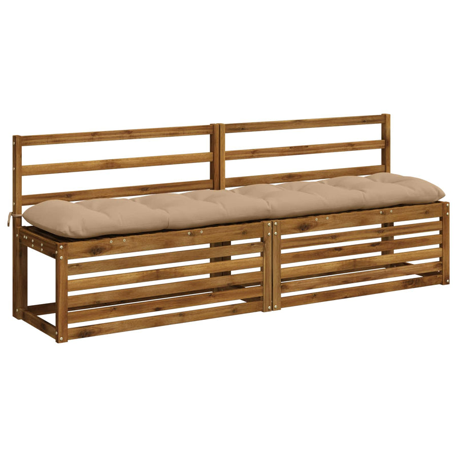 Bank Kussens VIANEN 2 st 100% Polyester Zand 190 x 40 x 12 cm