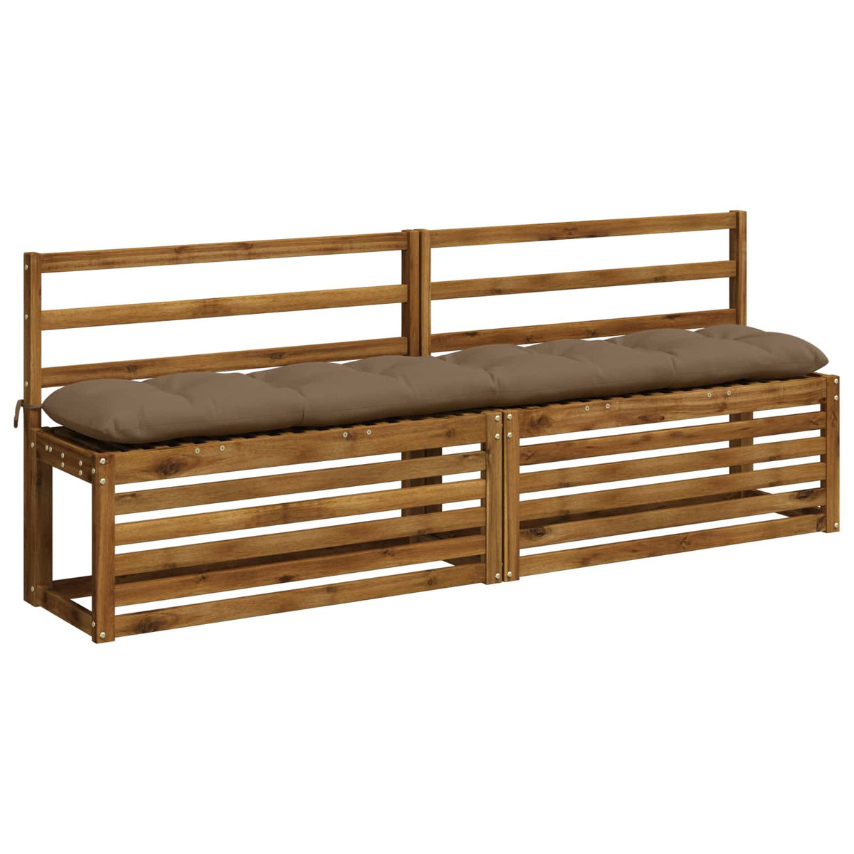 Bank Kussens VIANEN 2 st 100% Polyester Taupe 200 x 30 x 12 cm