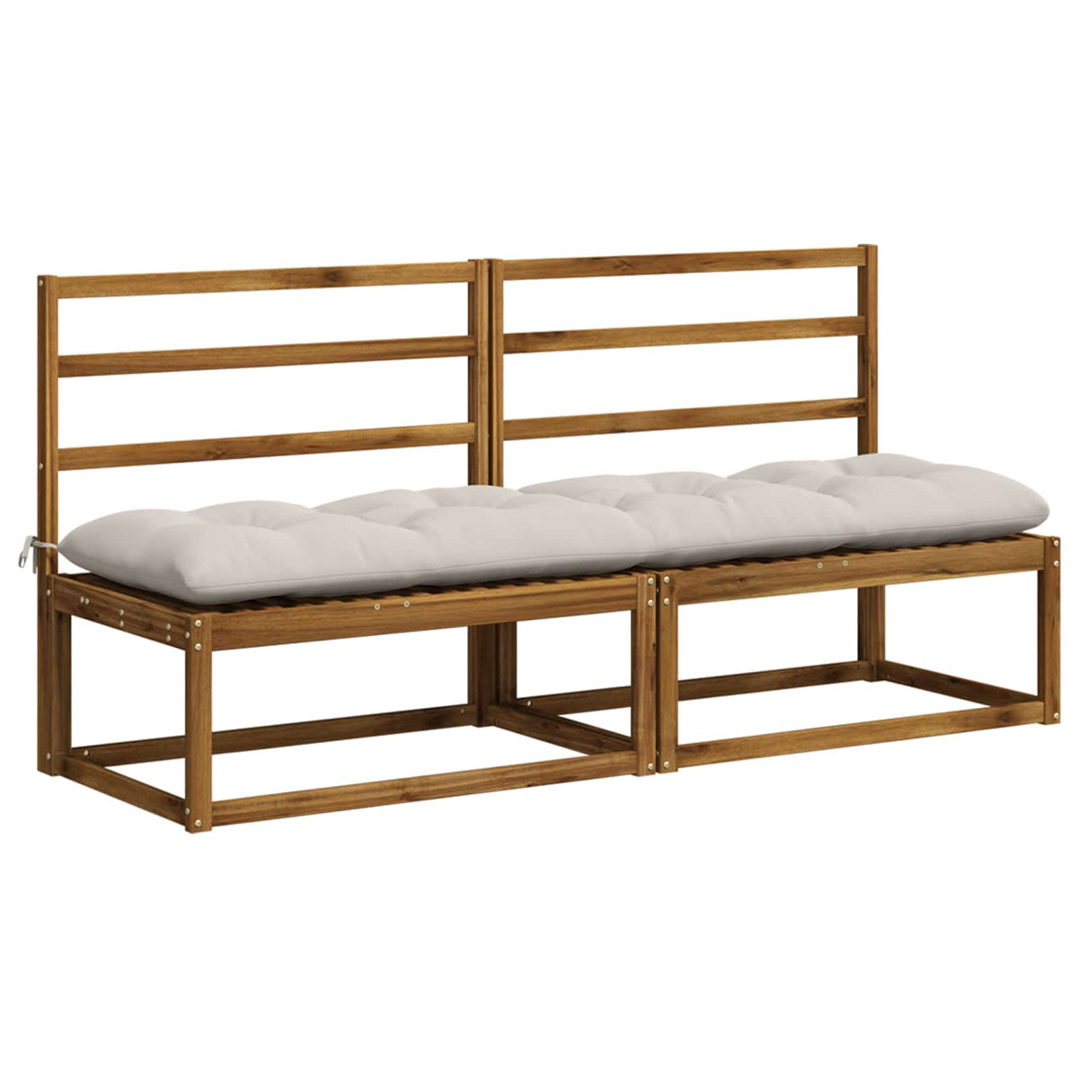 Bankkussen VIANEN 100% Polyester Wit 200 x 50 x 12 cm