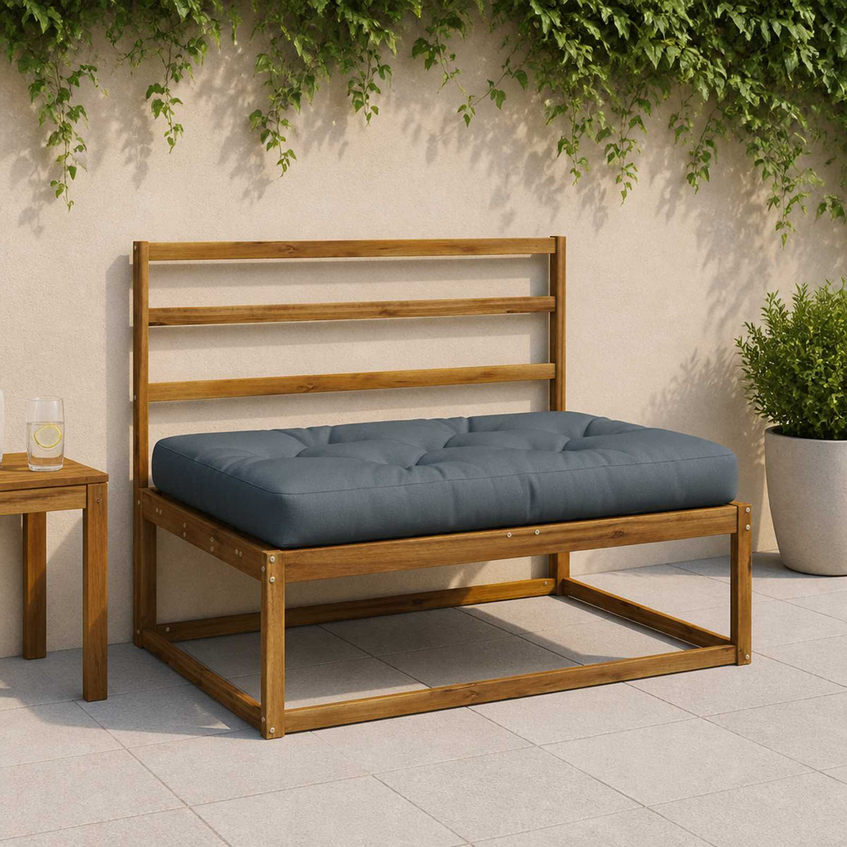 Pallet Zitkussen VIANEN 100% Polyester Blauw 120 x 60 x 12 cm