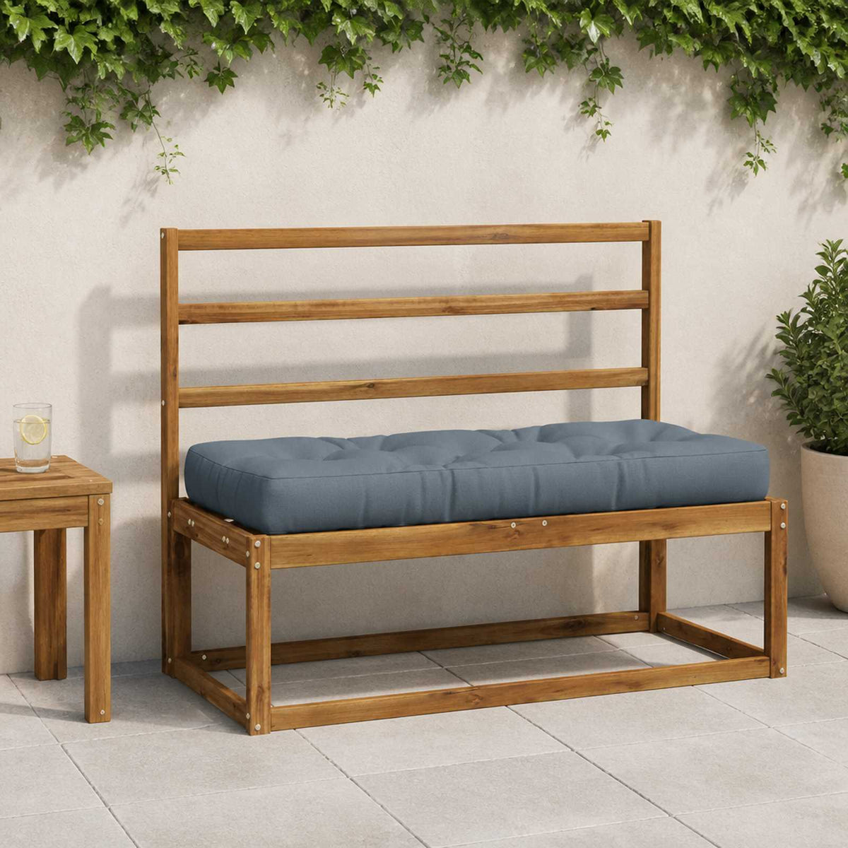 Pallet Zitkussen VIANEN 100% Polyester Blauw 120 x 40 x 12 cm
