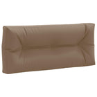 Pallet rugkussen 120x40x12 cm taupe polyester
