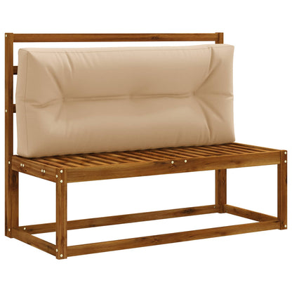 Pallet Rugkussen VIANEN 100% Polyester Zand 120 x 40 x 12 cm