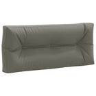 Pallet rugkussen grijs 120x40x12 cm polyester
