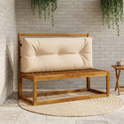 Pallet Rugkussen VIANEN 100% Polyester Zand 120 x 60 x 12 cm