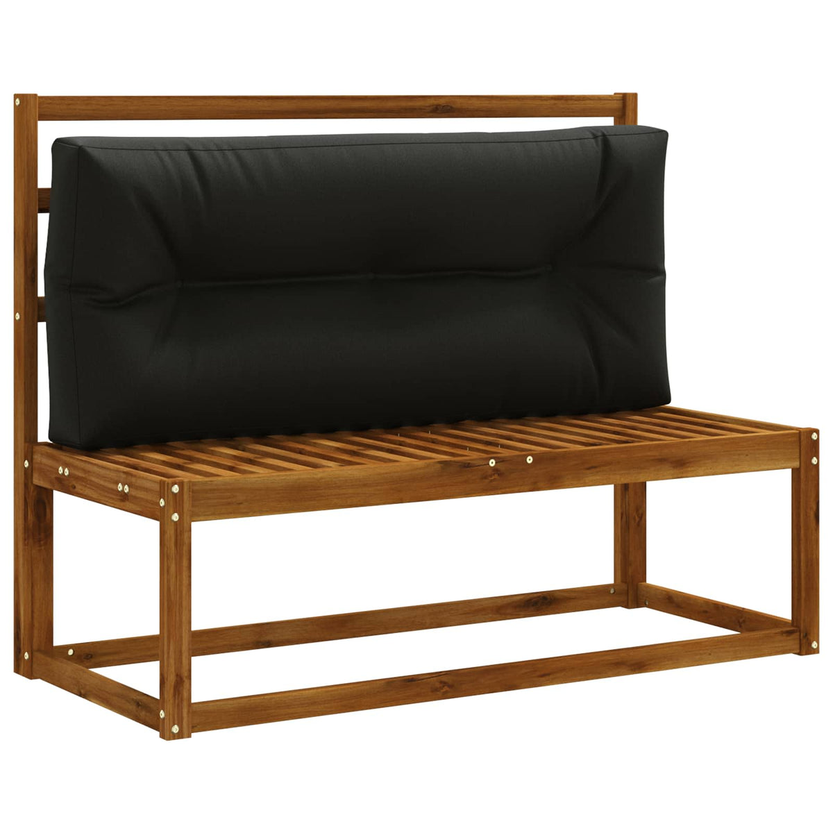 Pallet Rugkussen VIANEN 100% Polyester Zwart 120 x 50 x 12 cm