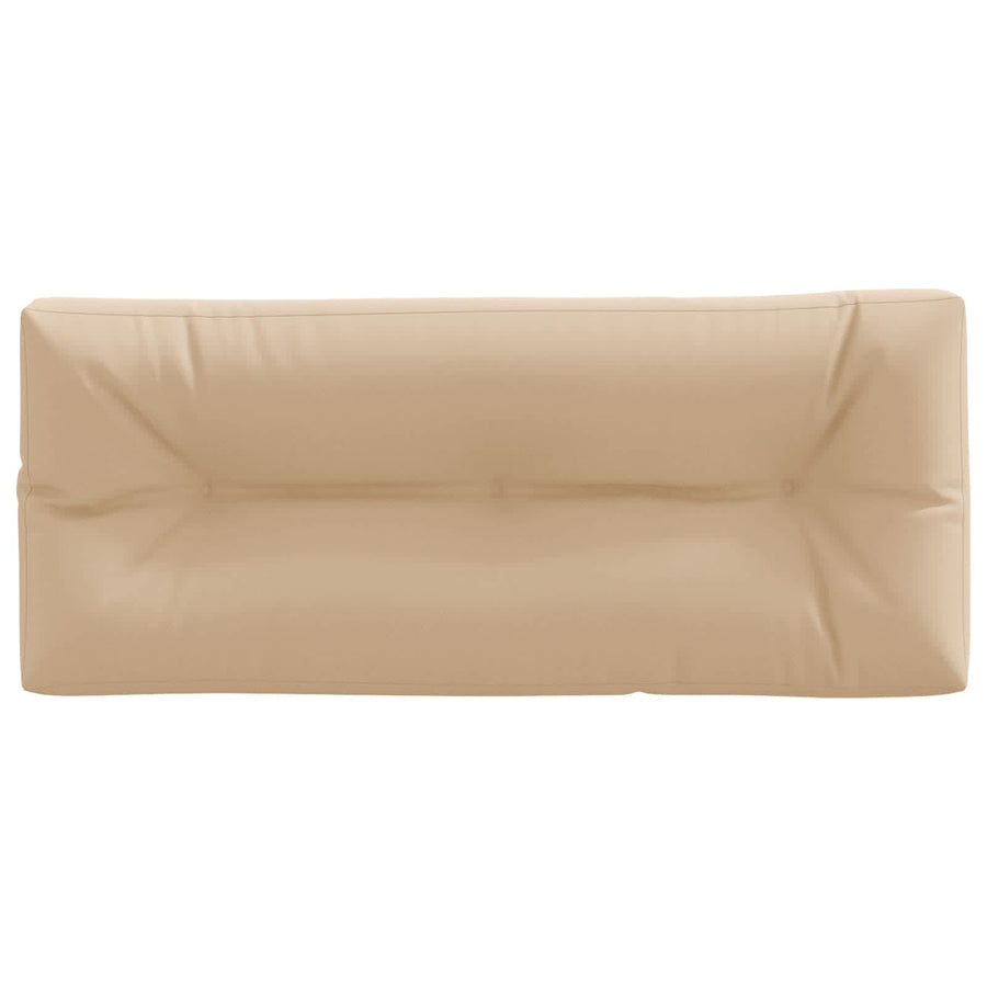 Pallet Rugkussen VIANEN 100% Polyester Zand 120 x 60 x 12 cm