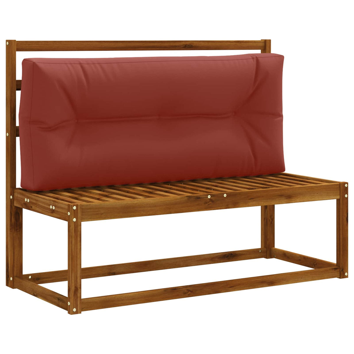 Pallet Rugkussen VIANEN 100% Polyester Rood 120 x 60 x 12 cm