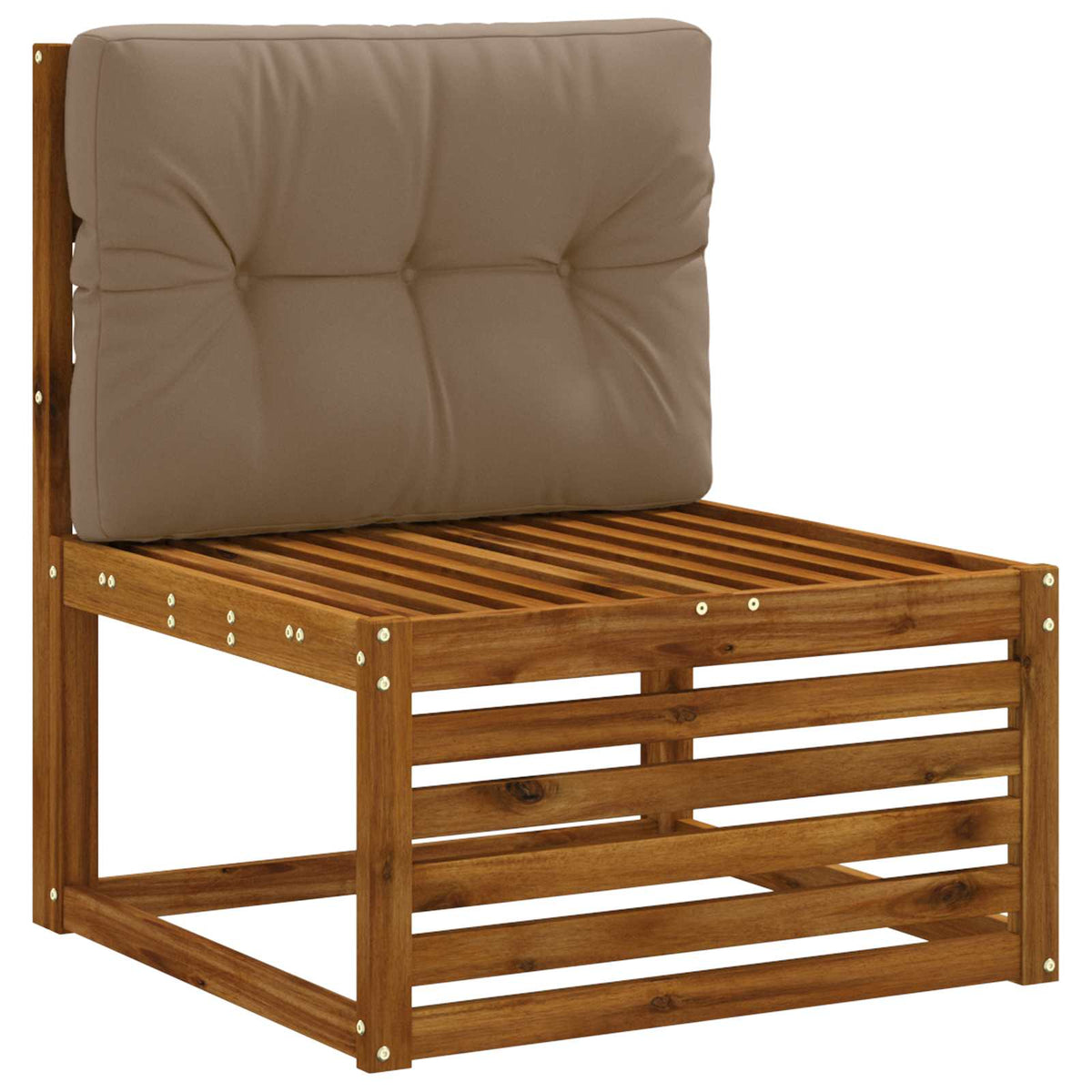 Pallet Rugkussen VIANEN 100% Polyester Taupe 70 x 40 x 12 cm