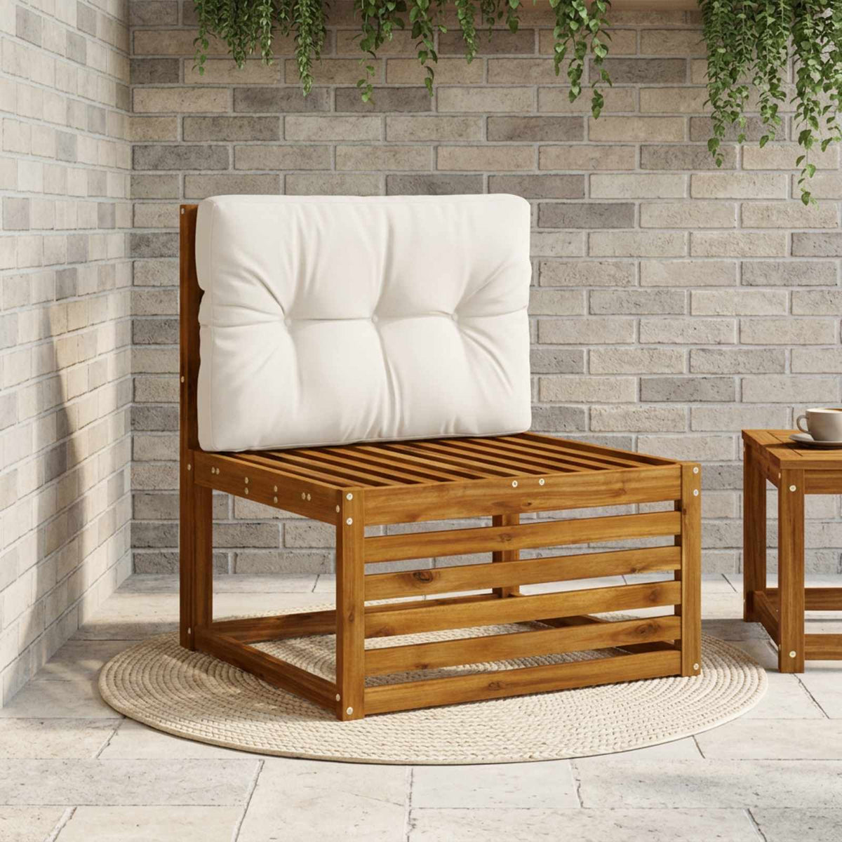 Pallet Rugkussen VIANEN 100% Polyester Wit 70 x 40 x 12 cm