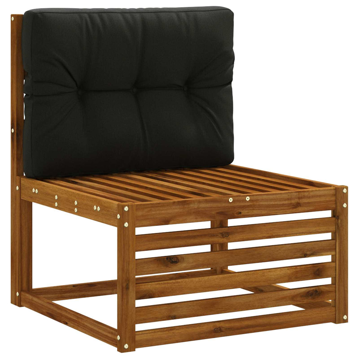 Pallet Rugkussen VIANEN 100% Polyester Zwart 70 x 60 x 12 cm