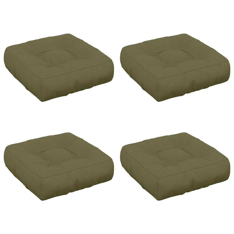 4-Piece Zitkussens VIANEN 4 pcs 100% Polyester Olijfgroen