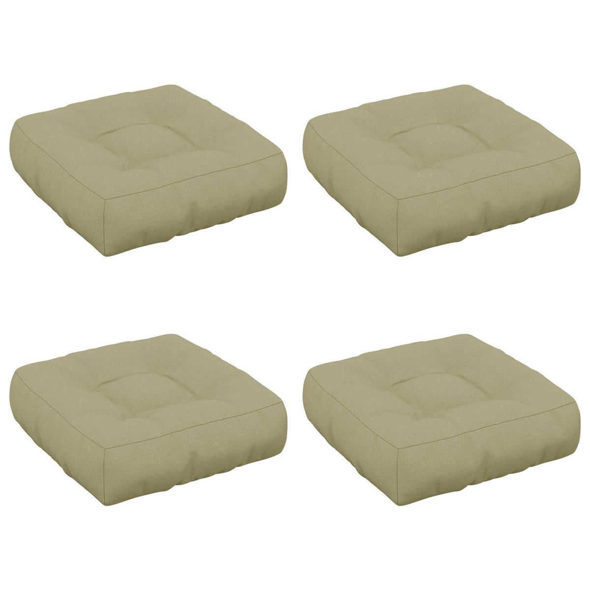 4-Piece Zitkussens VIANEN 4 pcs 100% Polyester Lichtgroen