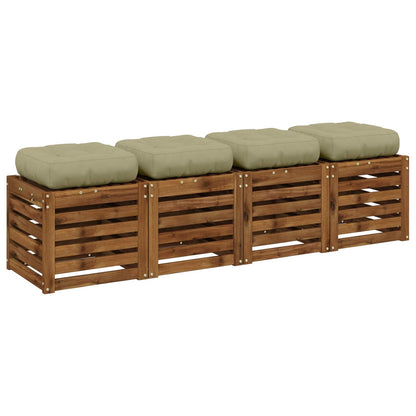 4-Piece Zitkussens VIANEN 4 pcs 100% Polyester Lichtgroen
