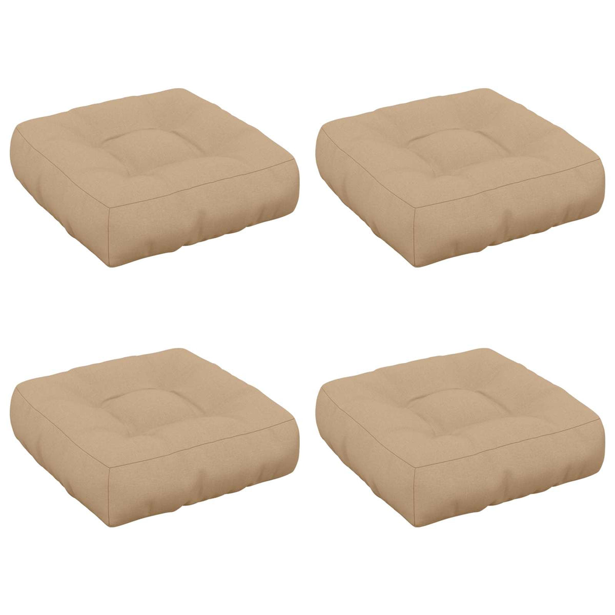 4-Piece Zitkussens VIANEN 4 pcs 100% Polyester Zand