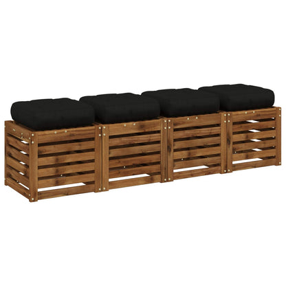 4-Piece Zitkussens VIANEN 4 pcs 100% Polyester Zwart