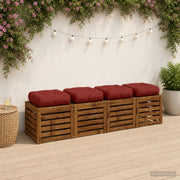 Zitkussens 4 stuks polyester rood
