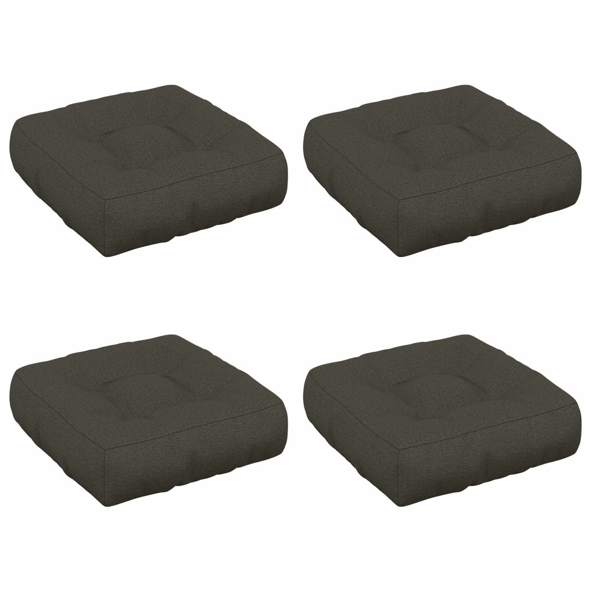 4-Piece Zitkussens VIANEN 4 pcs 100% Polyester Antraciet