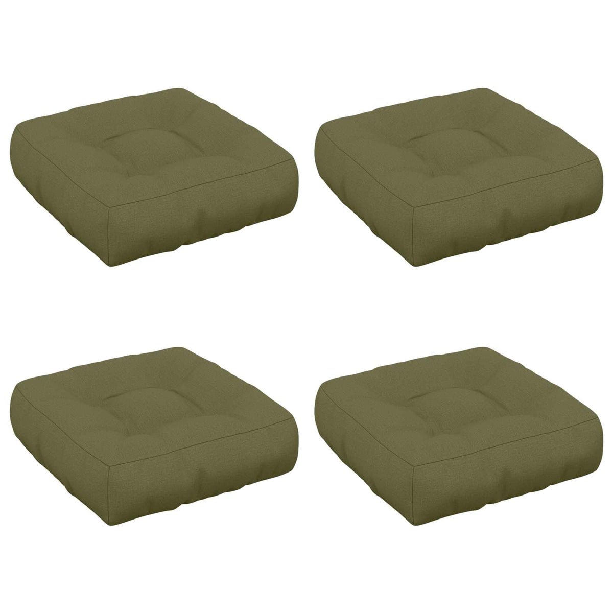 4-Piece Zitkussens VIANEN 4 pcs 100% Polyester Olijfgroen