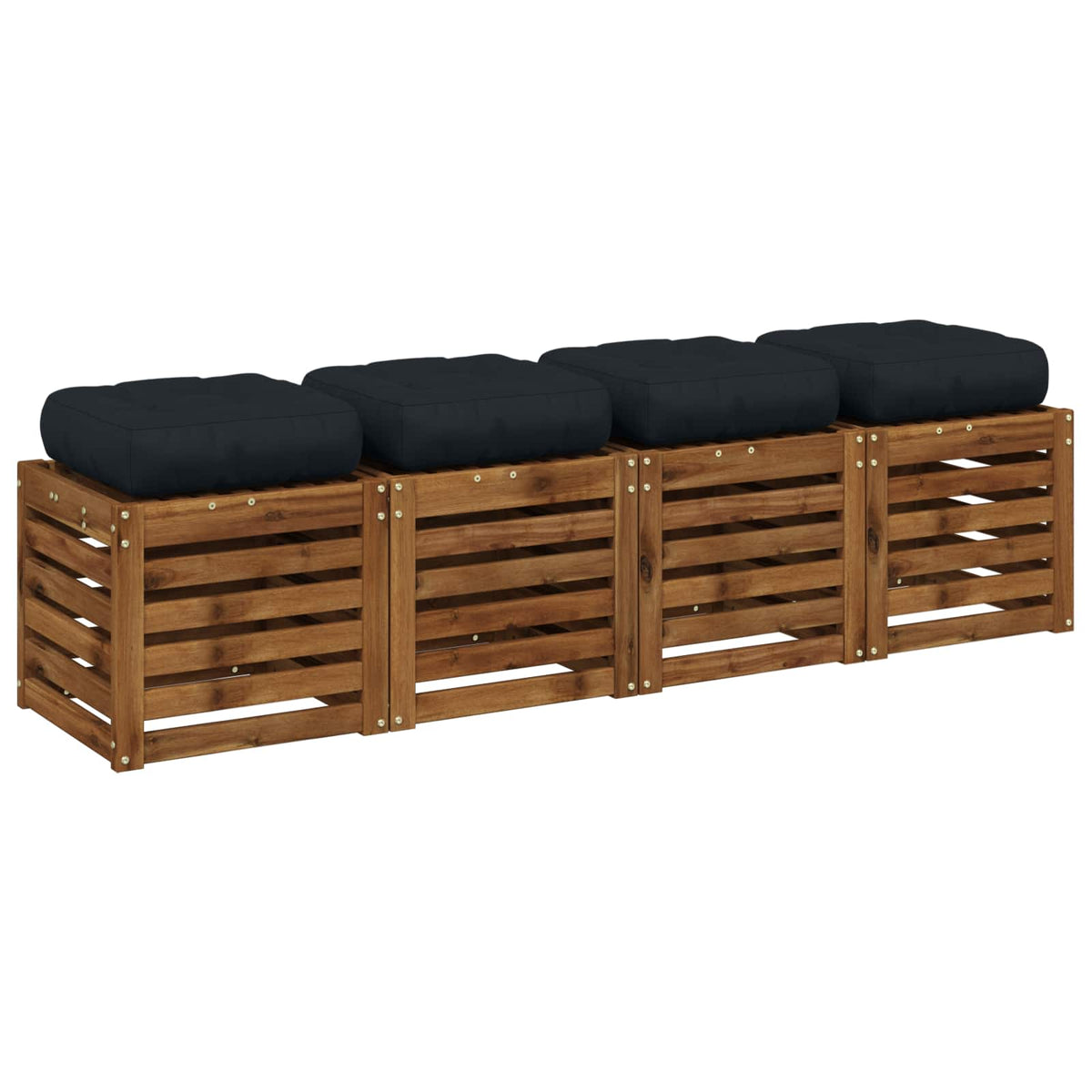 4-Piece Zitkussens VIANEN 4 pcs 100% Polyester Donkerblauw
