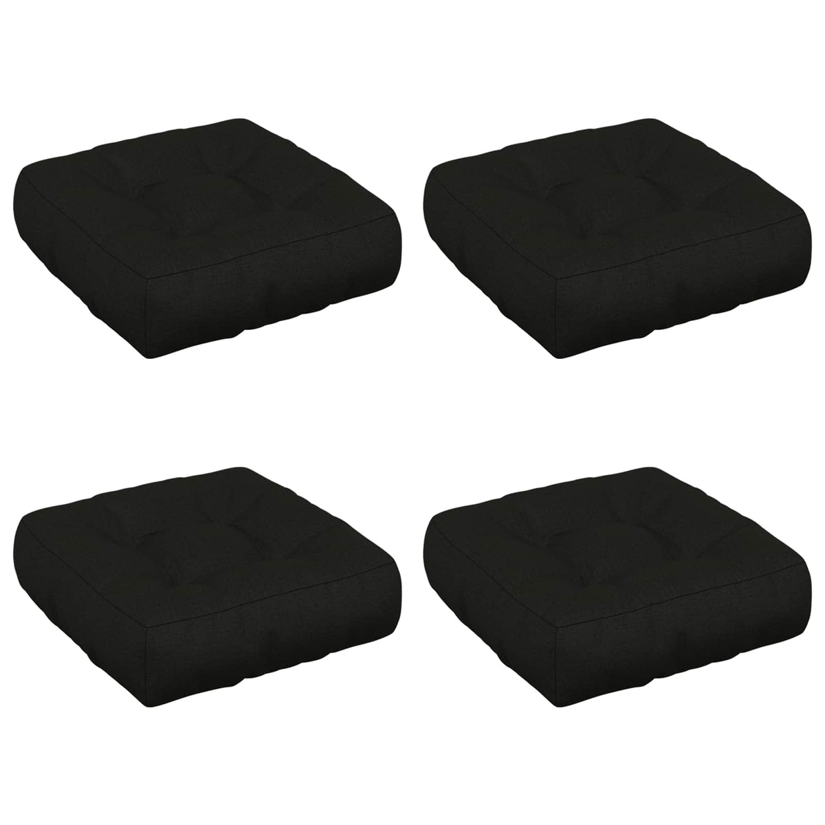 4-Piece Zitkussens VIANEN 4 pcs 100% Polyester Zwart