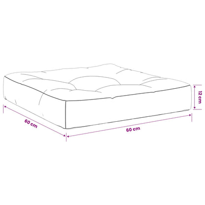 1-Piece Zitkussen VIANEN 100% Polyester Zand 60 x 60 x 12 cm