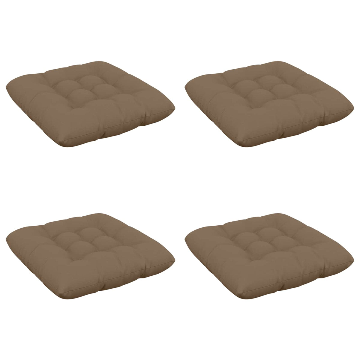 Zitkussens VIANEN 4 st 100% Polyester Taupe 40 x 40 x 12 cm