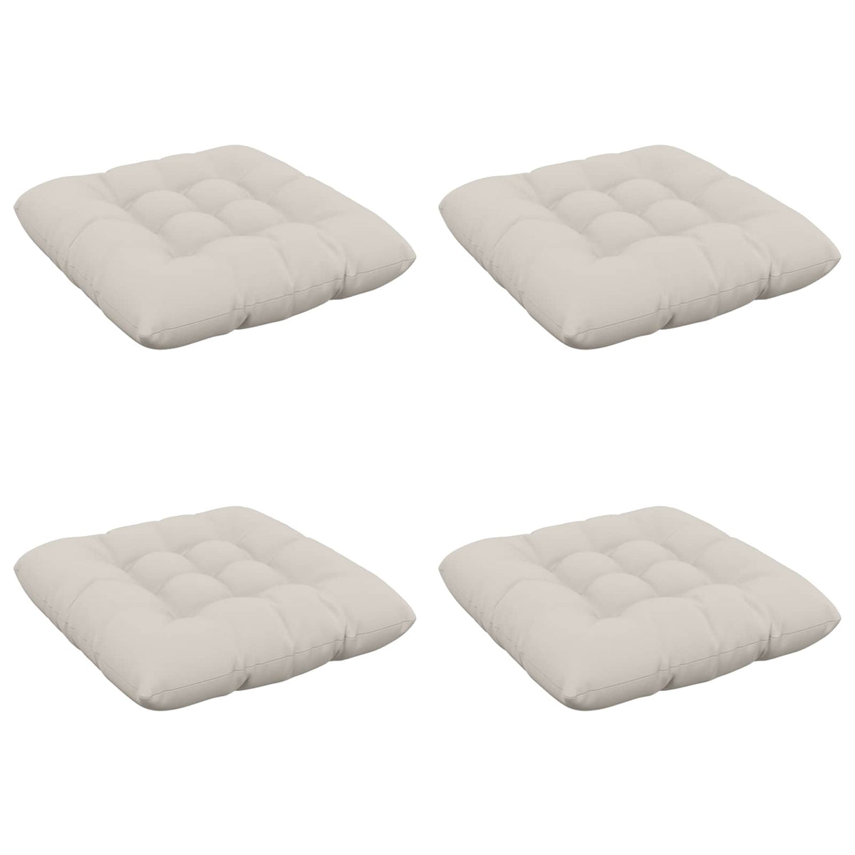 Zitkussens VIANEN 4 st 100% Polyester Wit 40 x 40 x 12 cm