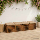Zitkussens set van 4 zand 50x50x12 cm polyester